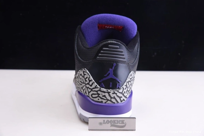 Kick Theory Retro 3 Court Air Purple Black Jordan CT8532-050 0724